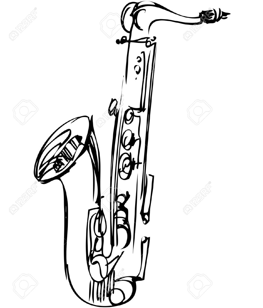 1109x1300 Saxophone Clipart Sketch