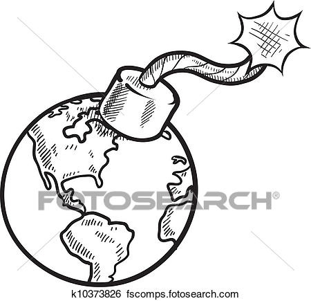 450x435 Clip Art Of Global Crisis Sketch K10373826