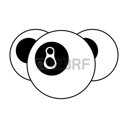 450x450 Pool Eight Ball Icon Image Vector Illustration Design Sketch