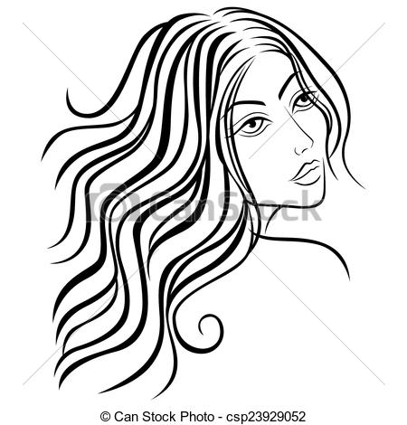 450x470 Sketch Clipart Beauty Woman