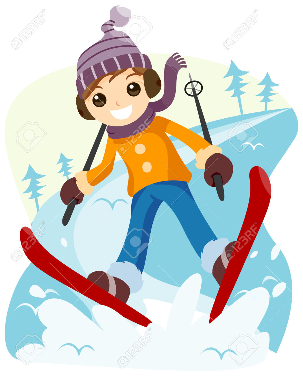 1048x1300 Ski Clip Art
