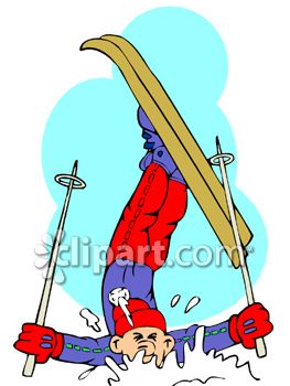 263x350 Ski Crash Clip Art
