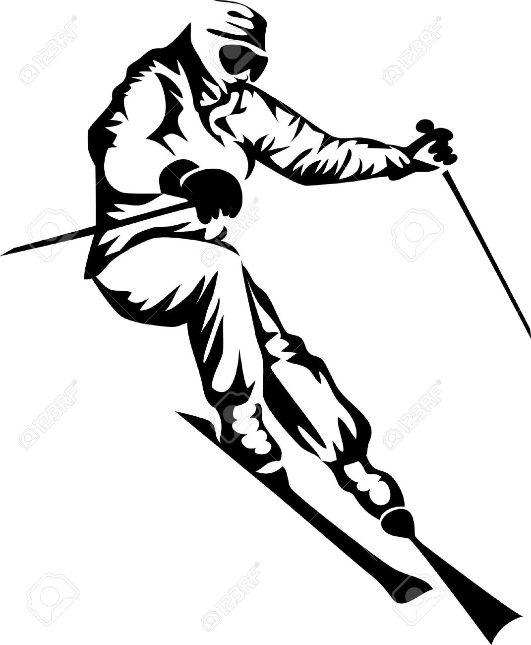 1071x1300 Ski Clipart Vector