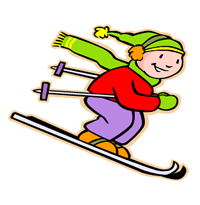 200x205 Skier Clip Art
