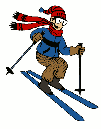 344x440 Skier Clipart