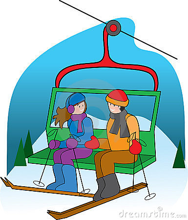 385x450 Skiing Clipart Chairlift