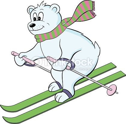 419x411 Polar Clipart Skiing