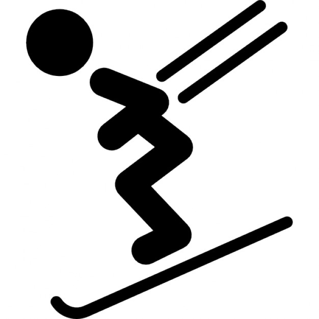 626x626 Skier Going Down A Hill Icons Free Download