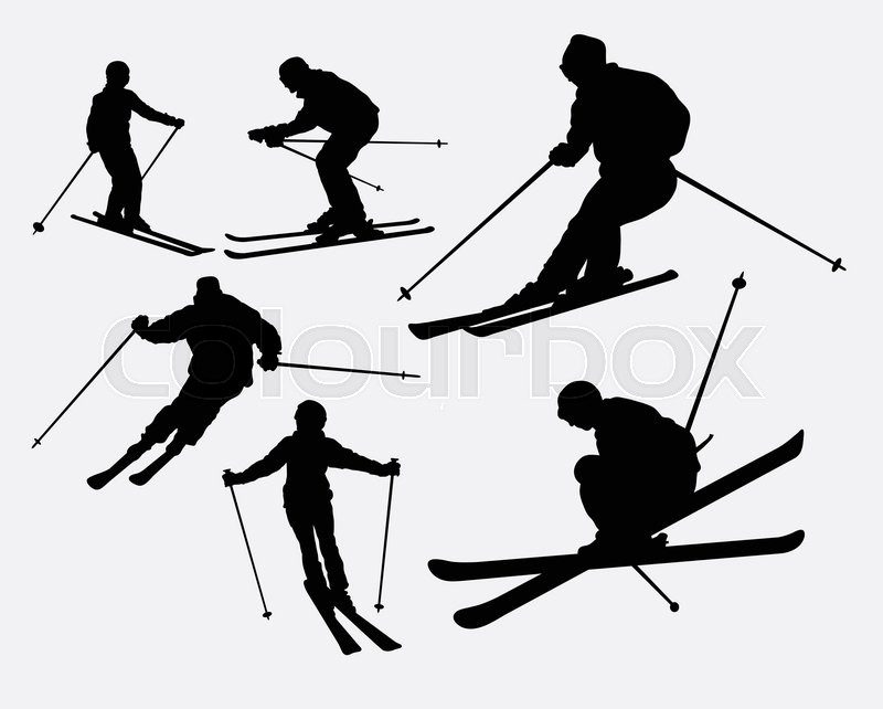 800x642 Skiing Sport Silhouette. Good Use For Symbol, Logo, Icon, Mascot