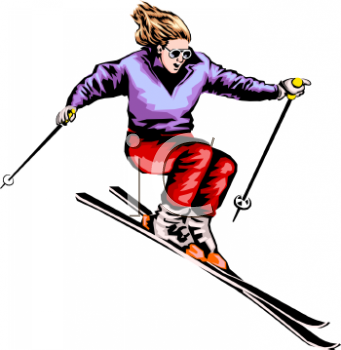 341x350 Royalty Free Skiing Clip Art, Sport Clipart