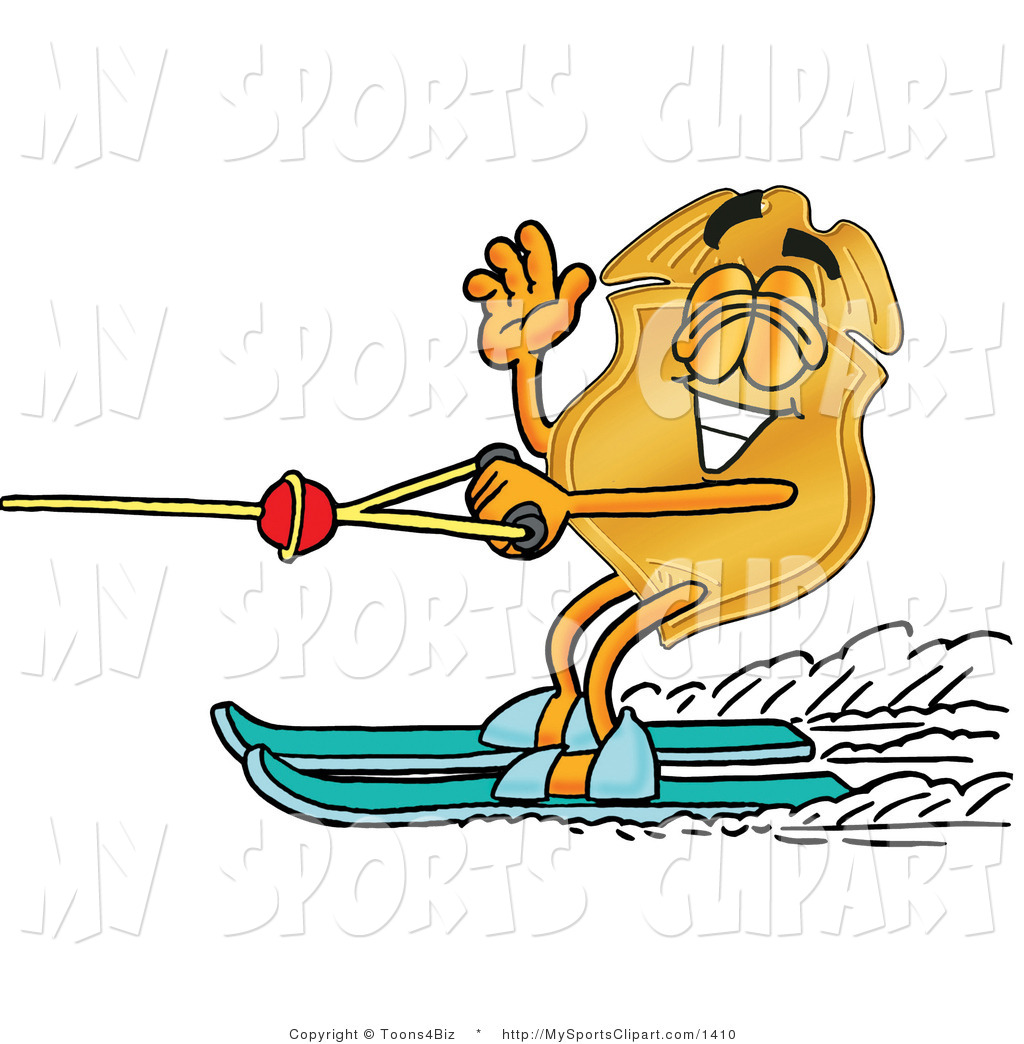 1024x1044 Sports Clip Art Of A Water Skiing Badge By Toons4biz