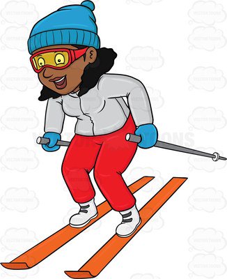 326x400 Skiing Clipart