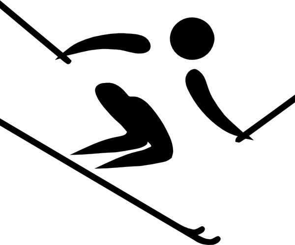 600x499 Olympic Sports Alpine Skiing Pictogram Clip Art Free Vector