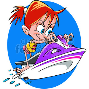 300x300 Royalty Free Girl On A Jet Ski Summer Fun 391474 Vector Clip Art