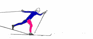 320x136 Skiing Clipart Animated Gif