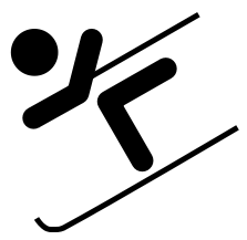 223x217 Skiing Clipart Black And White