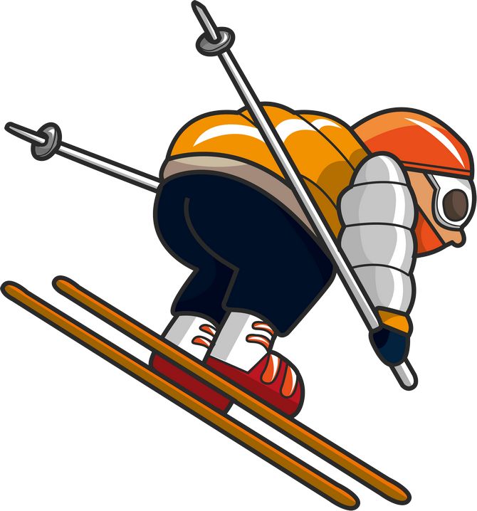 670x718 Skiing Clipart Board