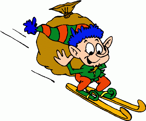 490x405 Skiing Clipart Elf