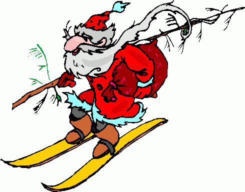 490x384 Skiing Clipart Santa