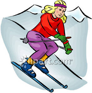 294x300 Skiing Clipart Woman