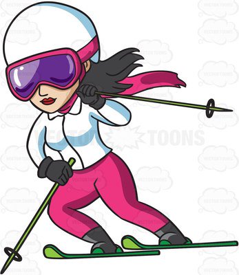 347x400 Skiing Clipart
