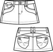 170x168 Clip Art Of Denim Skirts K2507618