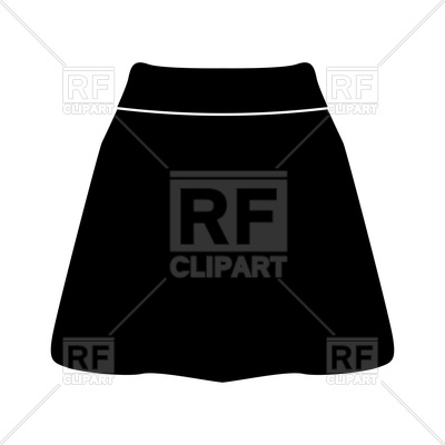 400x400 Skirt Black Color Icon Royalty Free Vector Clip Art Image