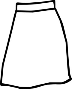 240x299 White Skirt Clip Art