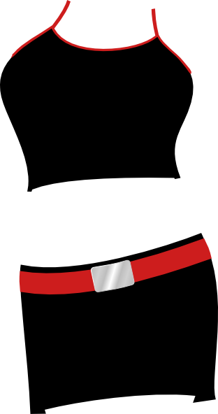 312x592 Women Clothing Top And Skirt Clip Art Free Vector 4vector