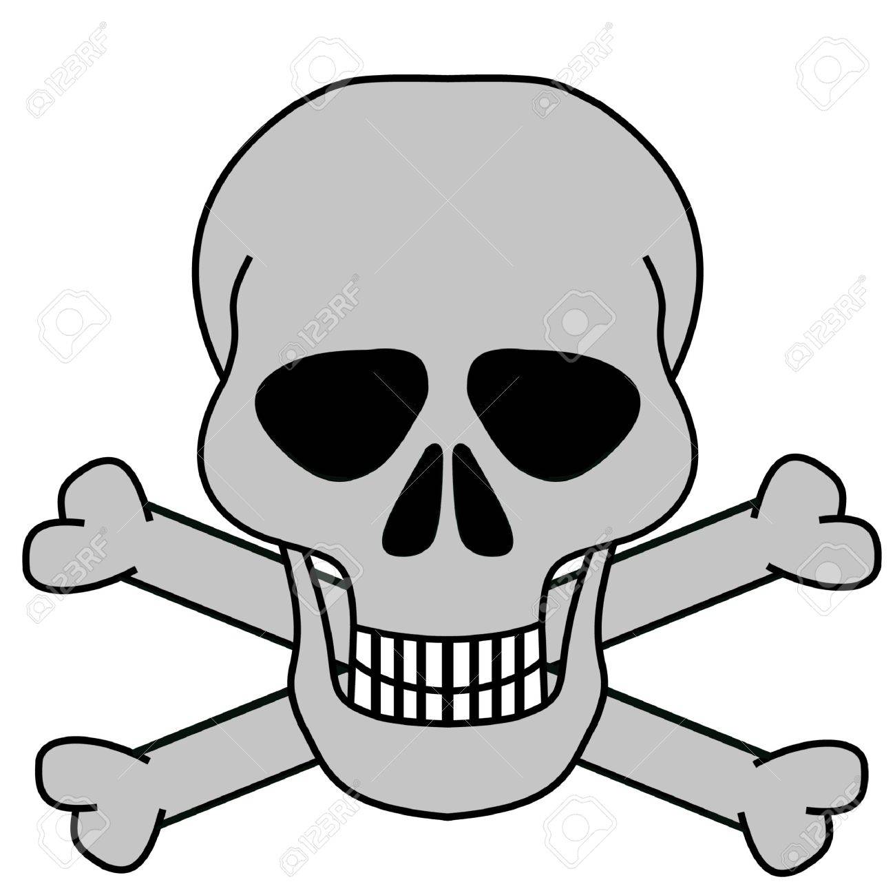 1300x1300 Skull Crossbones On White Background Stock Photo, Picture