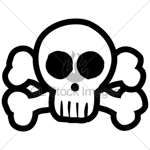 500x500 Skull And Crossbones Gl Stock Images