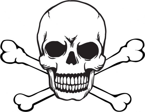 600x467 Skull And Crossbones Free Vector In Adobe Illustrator Ai ( Ai