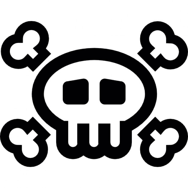 626x626 Skull And Bones Outline Icons Free Download