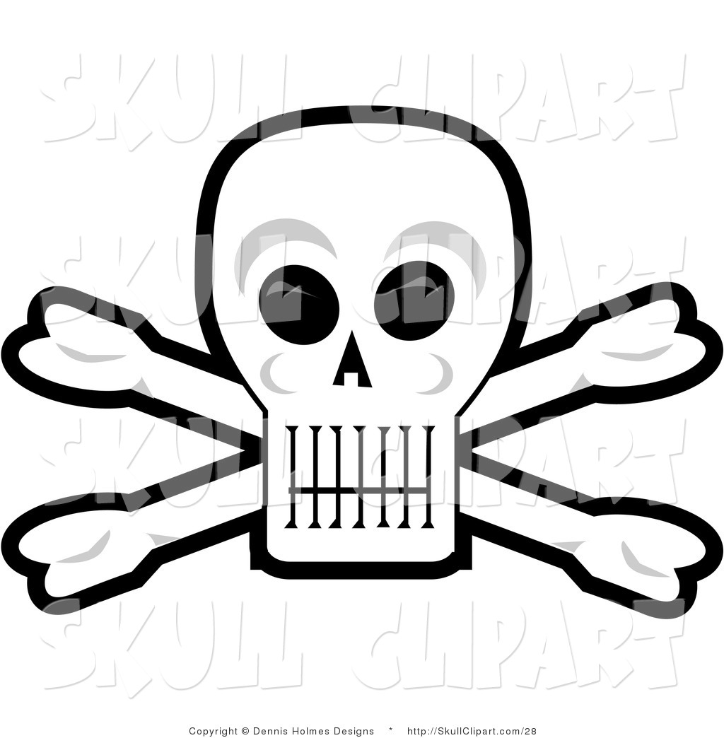 1024x1044 Vector Clip Art Of A Grinning Human Skull And Crossbones