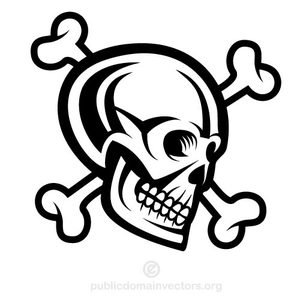 300x300 14125 Skull And Bones Clip Art Public Domain Vectors