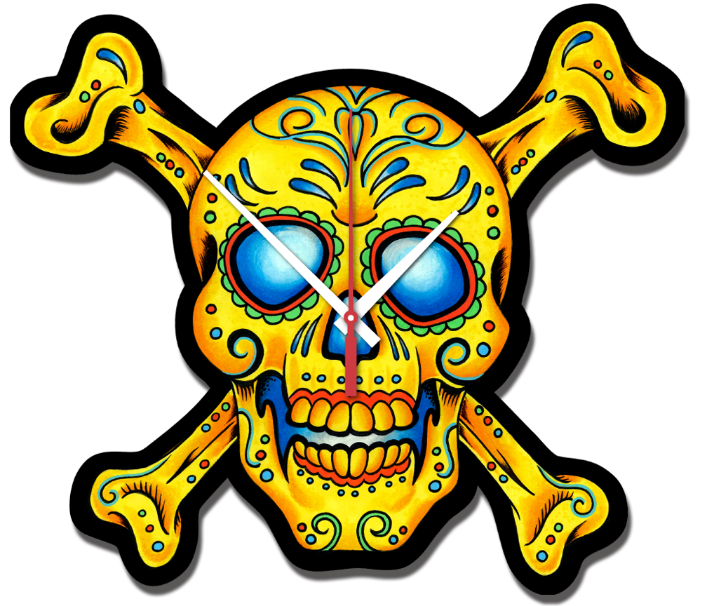 1008x864 Skull And Bones Clock Clocks 4 You