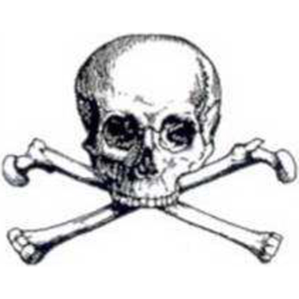 600x600 Temporary Large Skull And Bones Tattoos