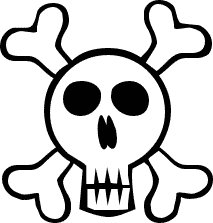 213x223 Free Skull And Bones Clipart