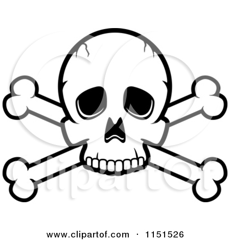 450x470 Black And White Skull And Crossbones Clipart