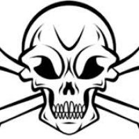 200x200 Free Clipart Skull And Crossbones