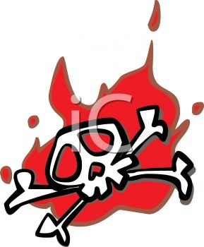 289x350 Bloody Pirate Skull And Crossbones