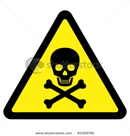 450x470 Sign With A Skull And Cross Bones Vector Clip Art Illustration