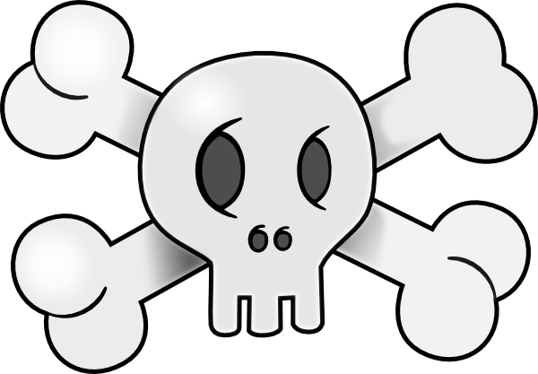 600x417 Skull With Cross Bones Clip Art