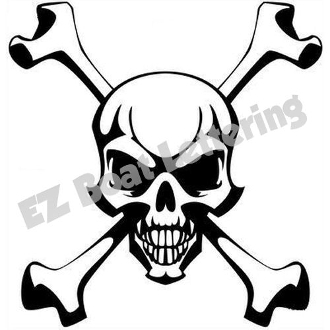 330x330 Skull Amp Crossbones 1 Boat Graphic Decal Vinyl