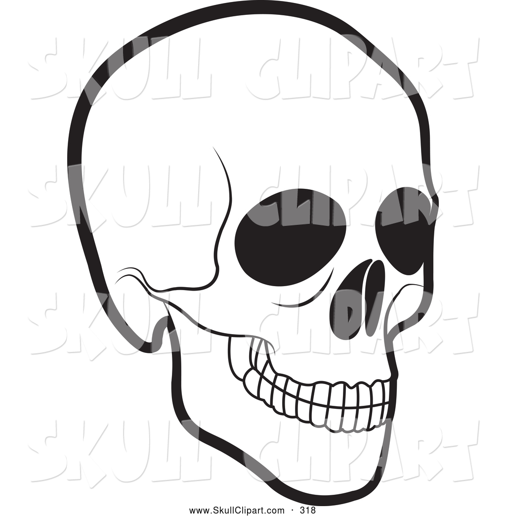 1024x1044 Vector Clip Art Of A Scary Black And White Human Skull By Lal