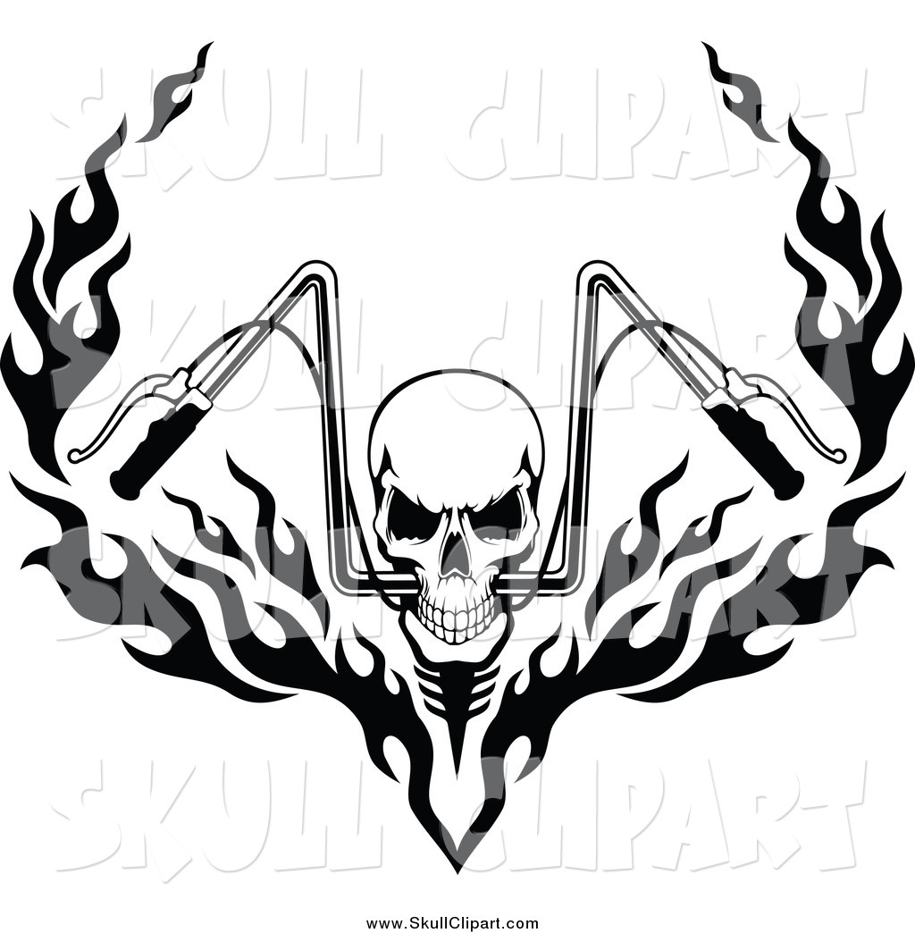 1024x1044 Flaming Skull Clipart
