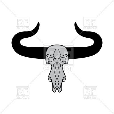 400x400 Skull Of Cow Royalty Free Vector Clip Art Image