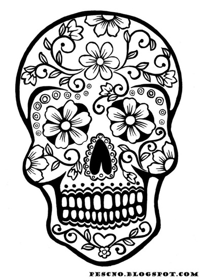 398x549 Calacas Coloring Pages Skull Coloring Page Jp Adult Color Pages