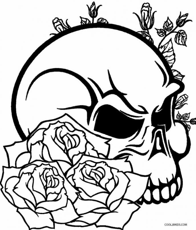 Skull Coloring Pages | Free download on ClipArtMag