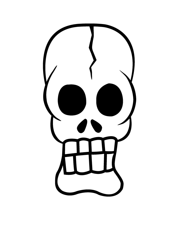 612x792 Free Printable Skull Coloring Pages For Kids